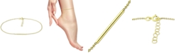 Giani Bernini Polished Bar Ankle Bracelet in 18k Gold-Plated Sterling Silver & Sterling Silver, Created for Macy's